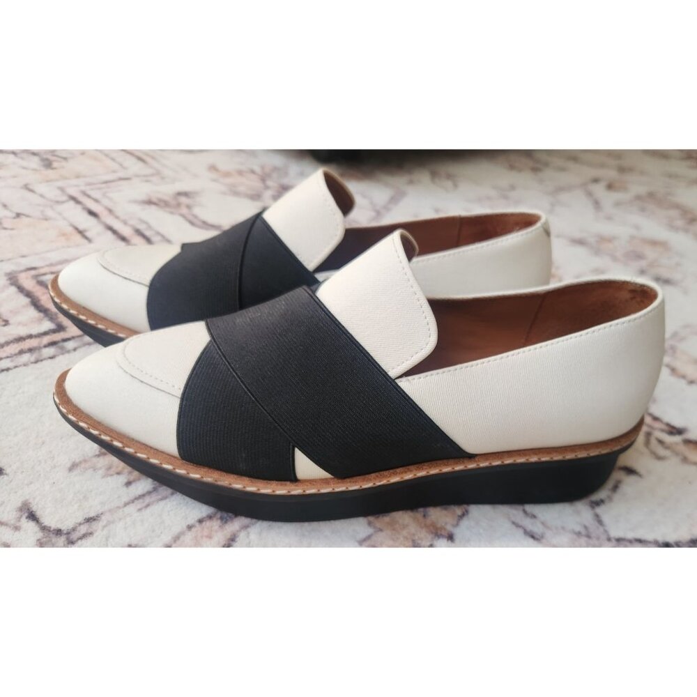 Derek Lam 10 Crosby Women's Sz. 7 Greer Slip-On Loafer White Black